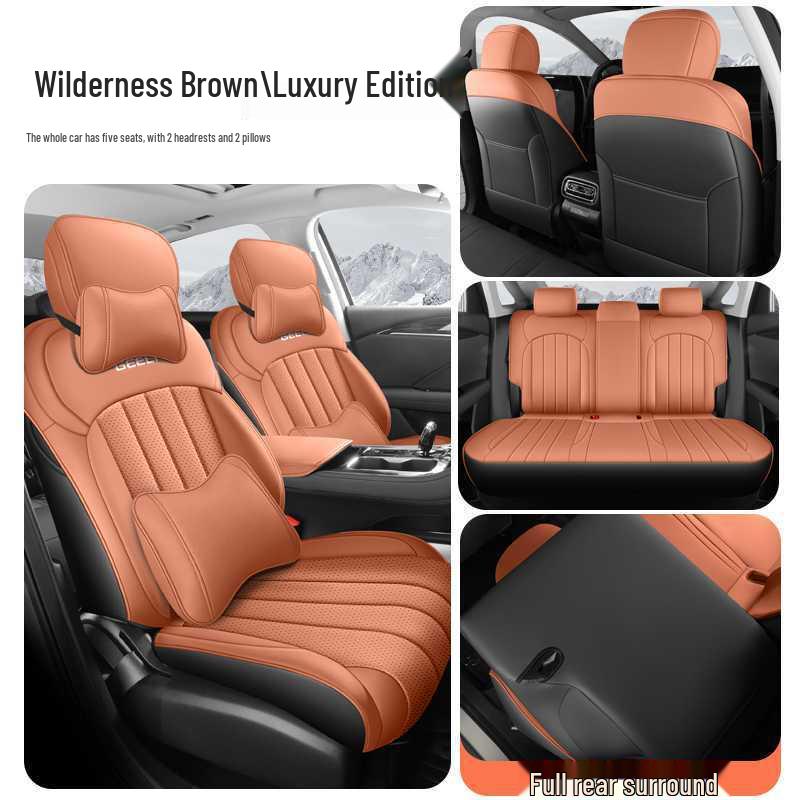 Perforated Leather Car Seat Covers for Geely Emgrand 5th Gen, All-Season, Vehicle-Specific, Full Coverage Seat Covers