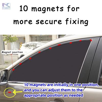 1PC/2 PCS NEW Universal Car Sunshade Window 10 Magnetic Suction Sunshade Heat Insulation Cloth Cover Sunshade Car Side Sunshade