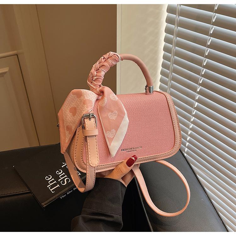Popular small bag women's 2025 spring and summer new portable small square bag fashionable versatile texture messenger bag
