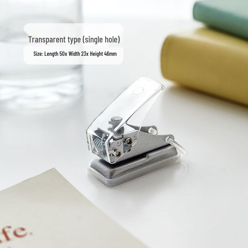 Compact Single Hole Punch for Loose Leaf Binder - Student Stationery Tool