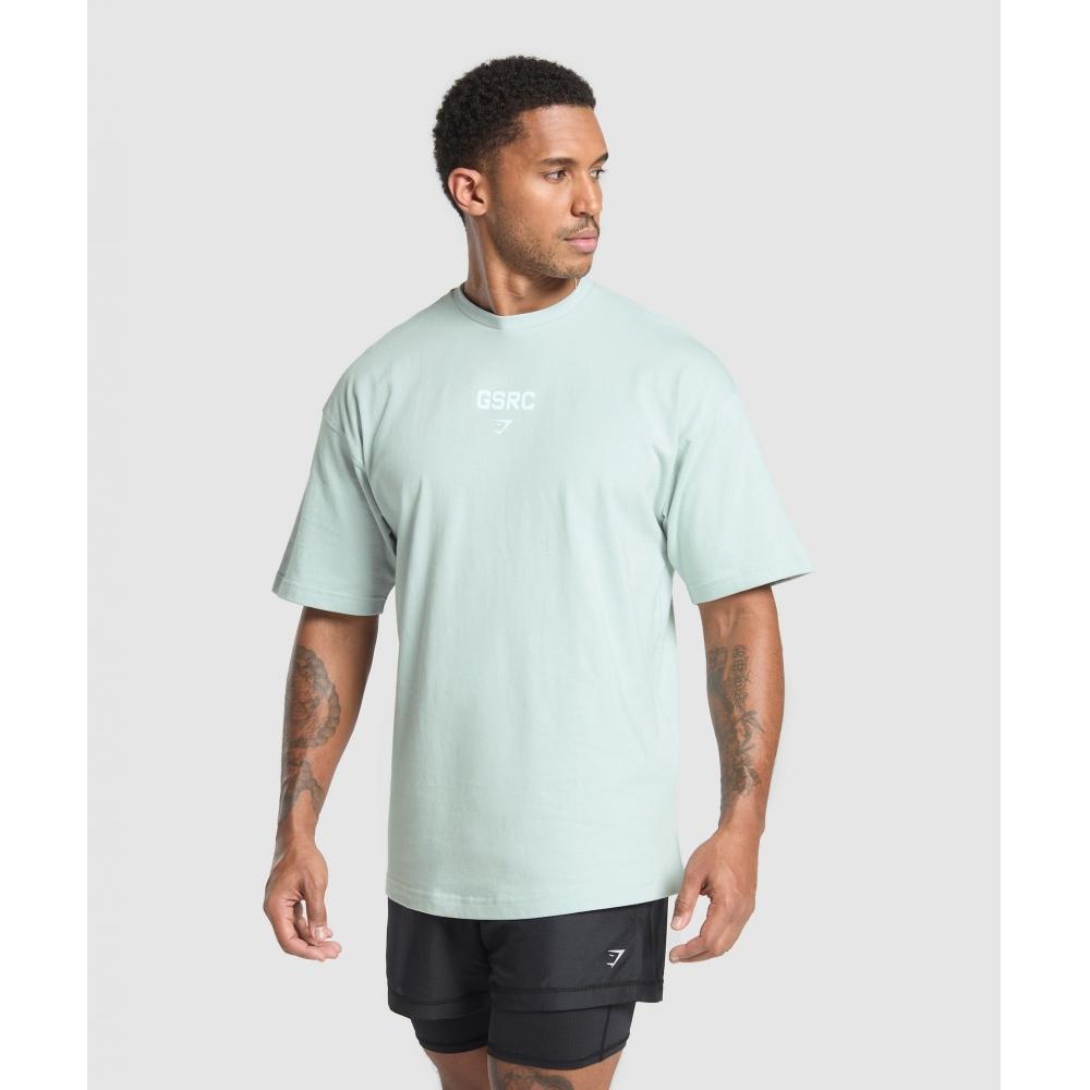 Gymshark Running Graphic T shirT Cool Blue A7a2k Ucvd