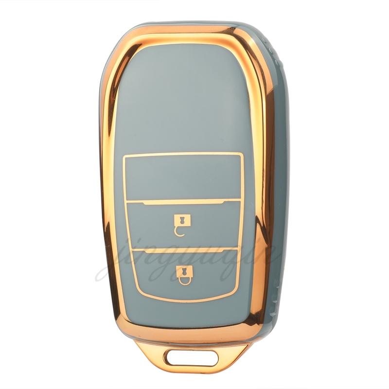 Jingyuqin 2/3/4 Buttons Soft TPU Car Key Cover Case For Toyota CHR Hilux Land Cruiser 200 Camry Corolla RAV4 Highlander Crown