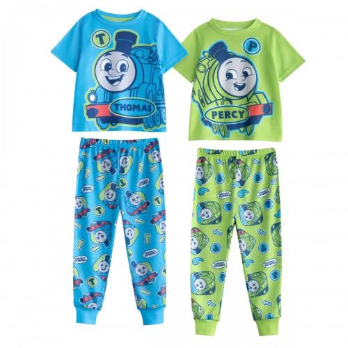 Thomas And Friends Boys Thomas And Percy Short-Sleeved Long Pyjama Set (Pack of 2)