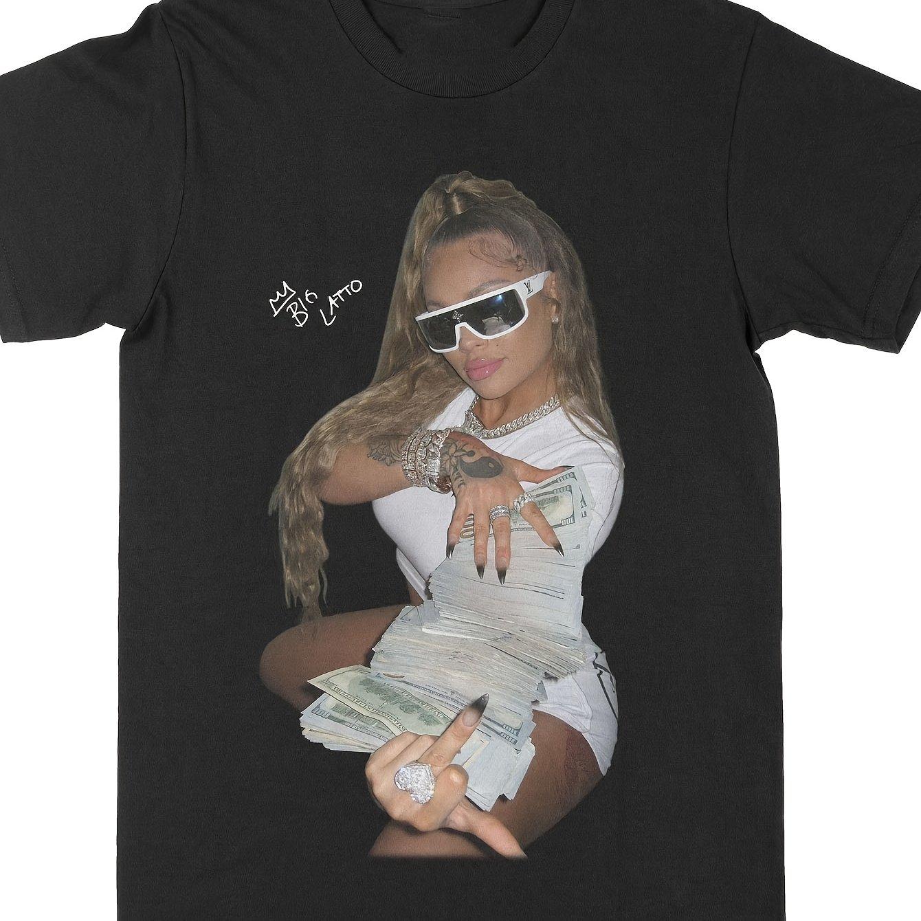 

Latto Racked Up T-Shirt Men Women Cotton Tees Retro Hip Hop Streetwear Short Sleeve Streetwear Y2k Tops Unisex Summer Clothing 4XL