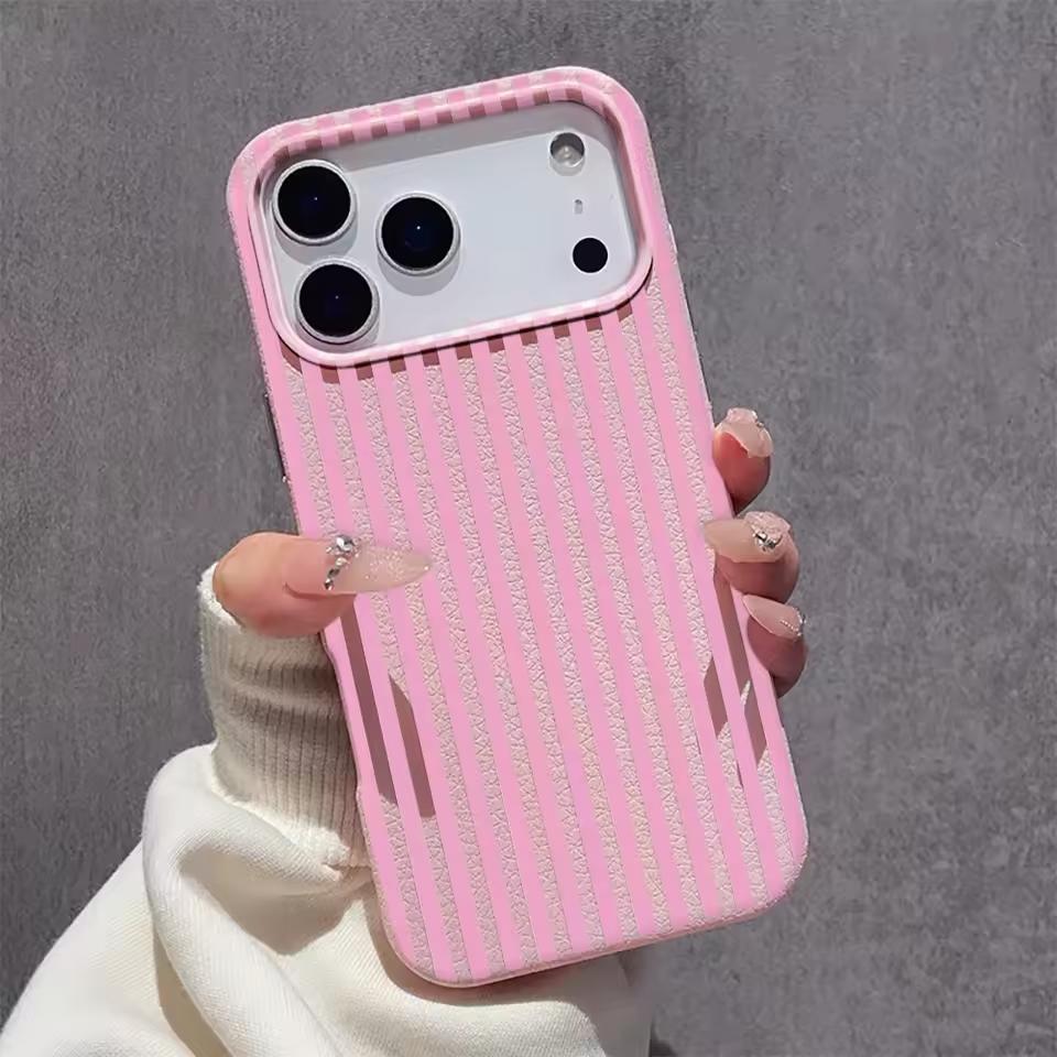 Vertical Stripe Pattern Minimalist Phone Case for iPhone 17 AIR 16 15 14 13 12 11 PRO MAX 16 PLUS Y2K Shockproof Silicone Cover