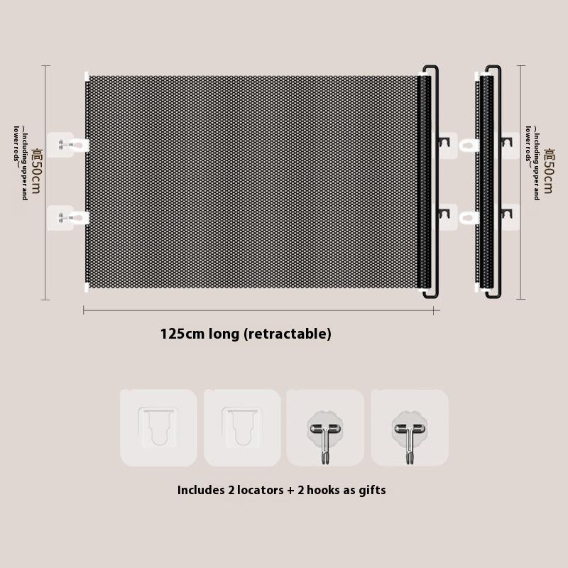 Safety Pet Mesh Fence Cat Gate Retractable Safety Gates For Pets No Drilling Barrier Childproofing For Small Medium Large Breeds