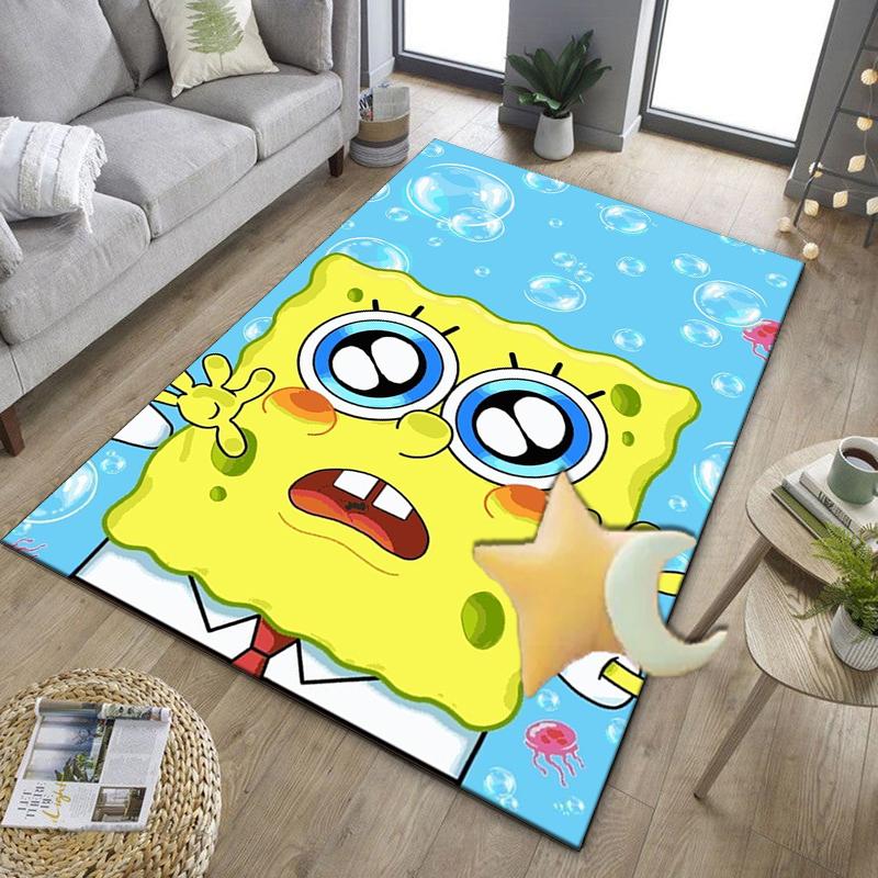 Sponge Expressions Pattern Office Rug Chair Mat, Game Carpet, Suitable for Front Door, Bedroom, Living Room, Desk, Holiday Gift