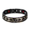 Vinterly Black Blue Bracelets Men Stainless Steel 12mm Wrist Band Magnetic Health Energy Magnet Benefits Jewelry Male Germanium
