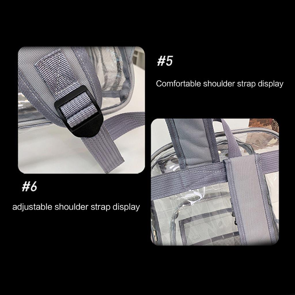Stylish Clear School Backpack Laptop Backpack School Bag for Student Teenagers Large Capacity Travel Casual Book Bags