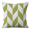 Small Clear Green Geometric Flower Print Pillowcase Short Velvet Cushion Living Room Sofa Pillowcase