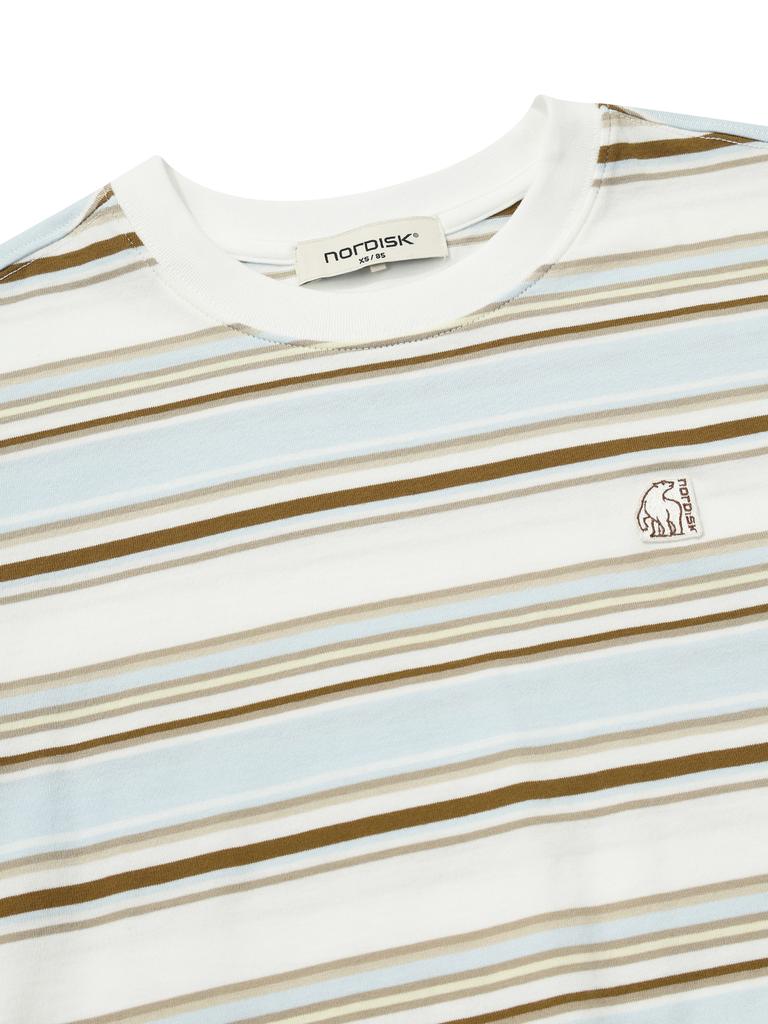 NORDISK Multi-Stripe Short Sleeve T-Shirt - W_Light Blue