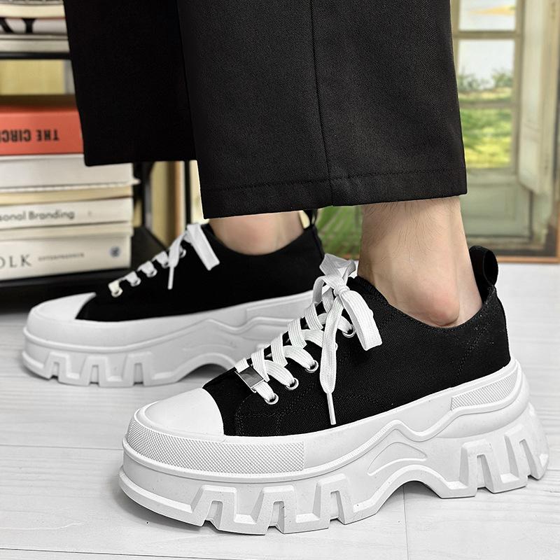 Moda 2025 Nowe Męskie Damskie Buty Płócienne Gruba Podeszwa Czubek Buta Codzienne Klasyczne Codzienne Buty Niskie Antypoślizgowe Modne Damskie Buty