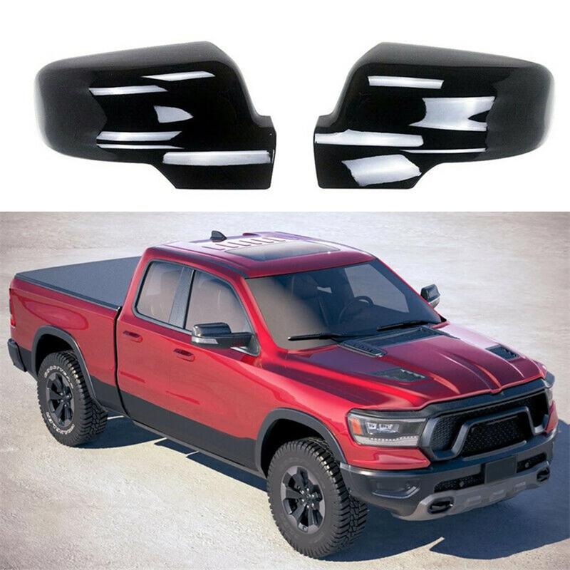 Side Rearview Mirror Cap Side Mirror Covers Replacement For Dodge Ram 1500 - 6RP44KXJAA 6RP45KXJAA