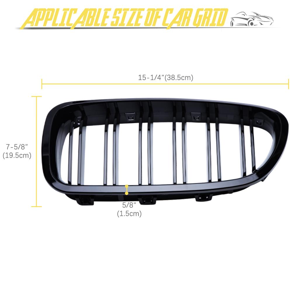 Car Gloss Black Kidney Grill Dual Slats Racing Grill For BMW 5 Series F10 F11 F18 520d 530d 540i 2010-2017 Replacement