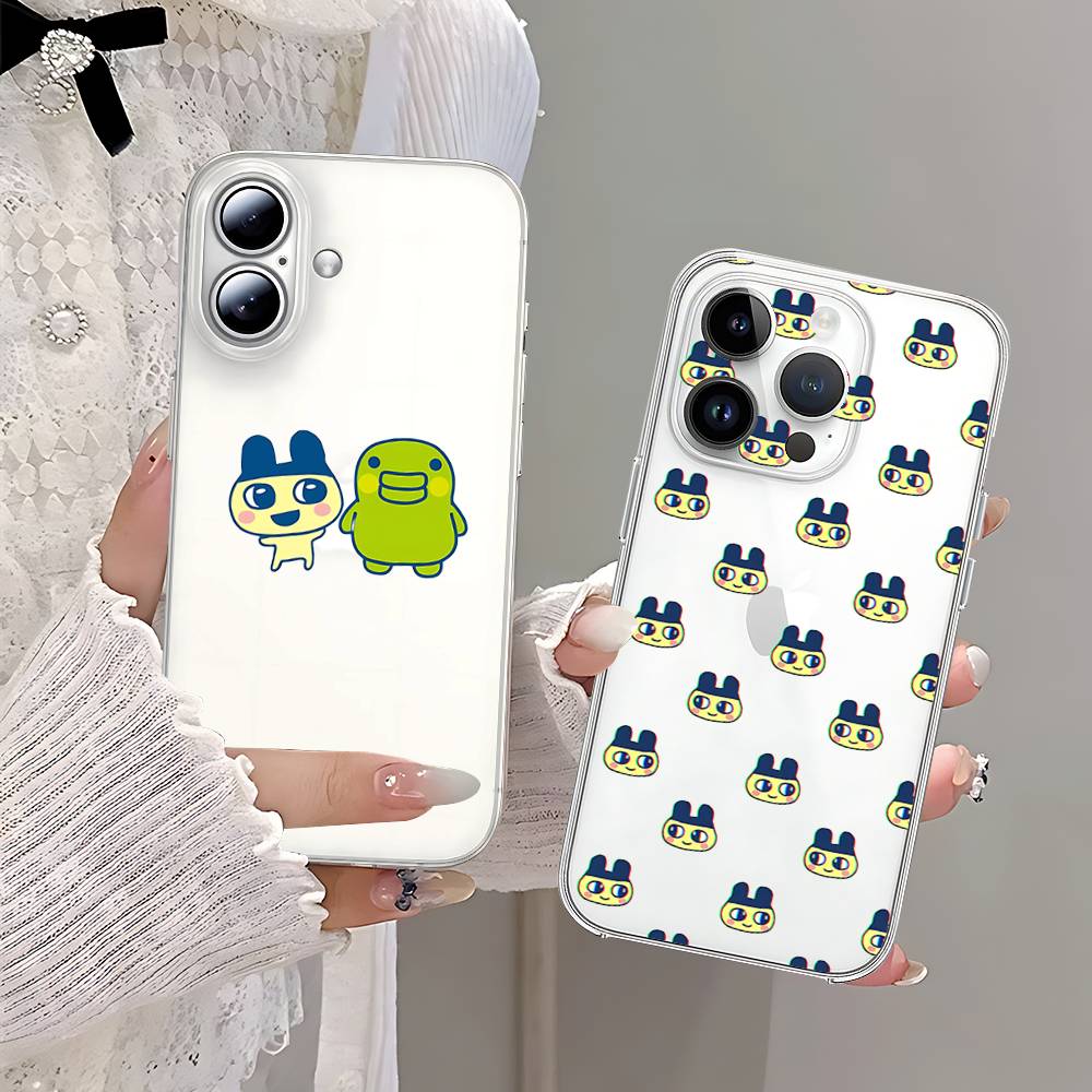 M-Mametchi Phone Case Soft Transparent Case For IPhone 17 16 15 14 13 12 11 Pro Max Mini Plus Shockproof Cover Case