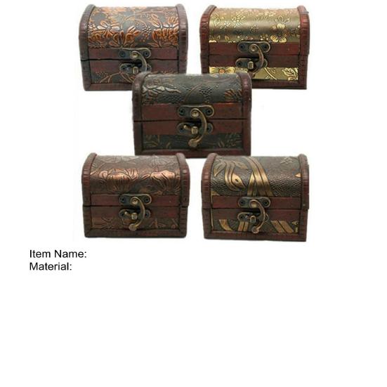 Vintage Jewelry Pearl Necklace Bracelet Storage Organizer Wooden Case Gift Box