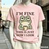 Im Fine For Fan Gift Tshirt Unisex Unisex Harajuku Oversized Unisex Short Sleeve Streetwear High Quality Couples Classic Soft Tee