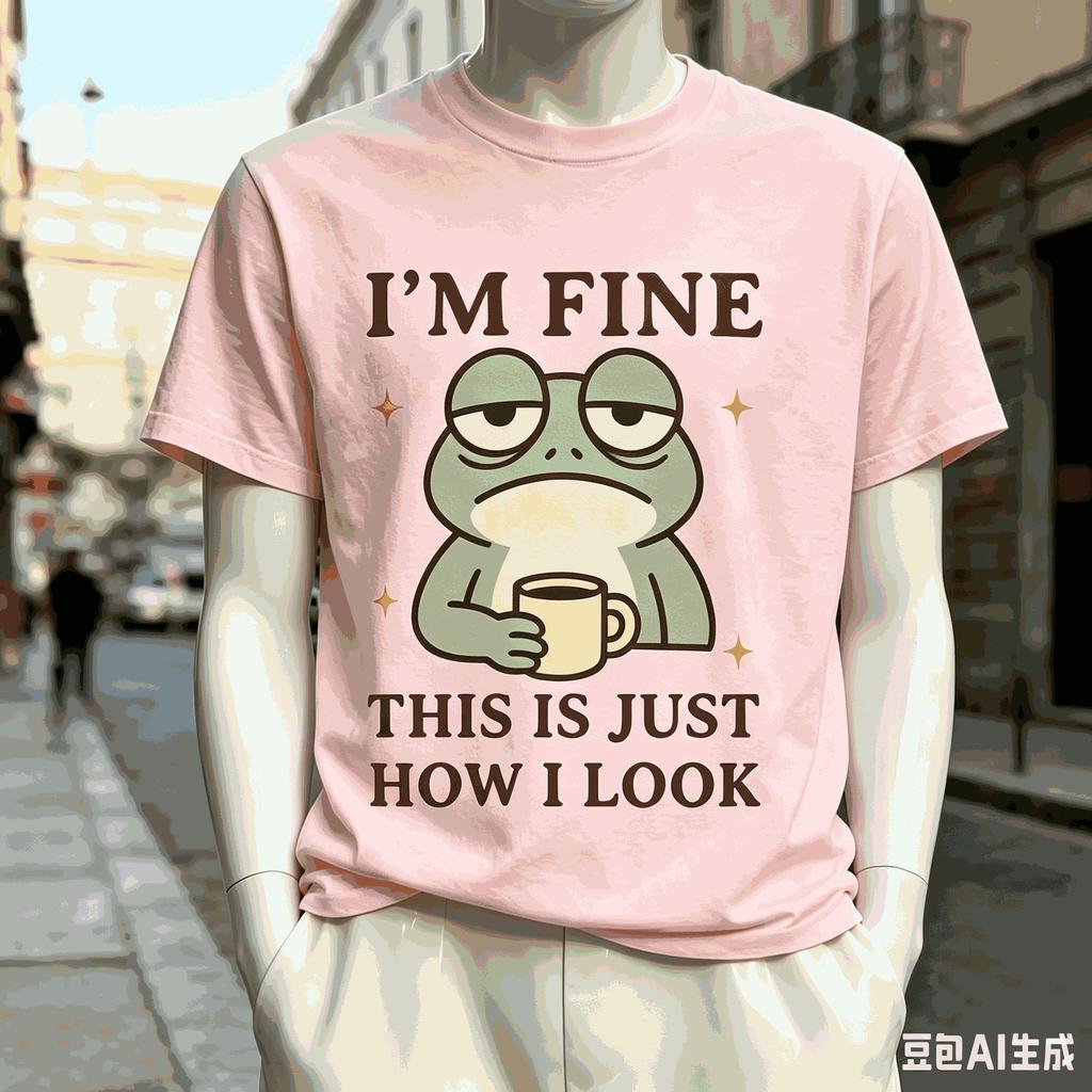 Im Fine For Fan Gift Tshirt Unisex Unisex Harajuku Oversized Unisex Short Sleeve Streetwear High Quality Couples Classic Soft Tee