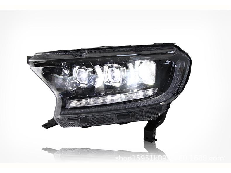 2016-2020 Everest Headlight Assembly: LED Sequential Turn Signal & Daytime Running Light Lens for Ranger