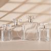 High-Grade Transparent Glass Square Perfume Spray Bottle