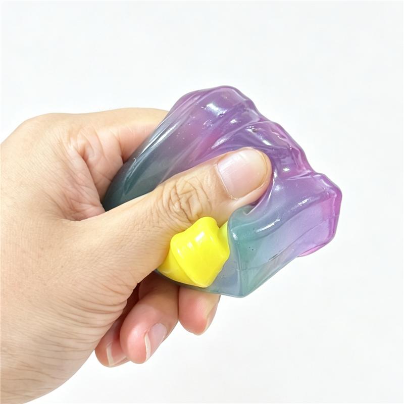 Gradient Transparent Needoh Nice‑Sicle Popsicle Squish Squeeze Fidget Toy TPR Stretchable Soft Deform Hand Play Toy Office Vent
