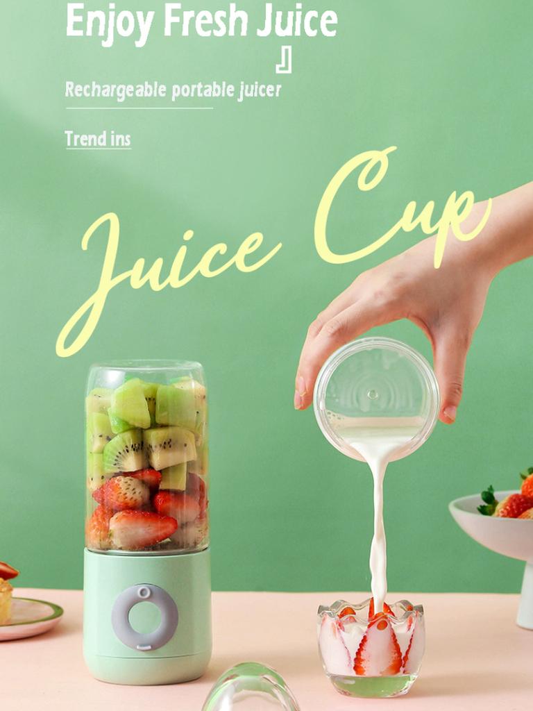 500ML Sechs-messer Elektrische Entsafter Smoothie Mixer Tasse Mini Tragbare USB Mixer Drahtlose Presse Entsafter Lade Hand entsafter