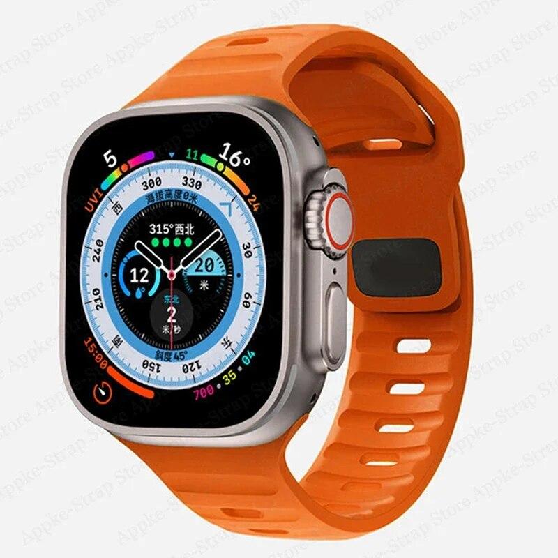Silikonový řemínek pro Apple Watch Band ultra 2 49mm correa Náramek pro iwatch 9 8 7 6 5 SE 4 3 2 1 44 mm 40 mm 41 mm 45 mm 38 mm 42 mm řemínek k hodinkám