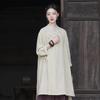 Zen Style Women's Pure Cotton Shirt Women's Spring and Autumn Meditation Clothes Cotton and Linen Chinese Style Tops