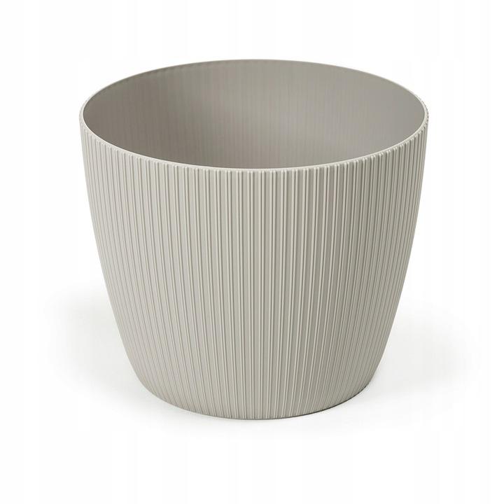 Plastic Plant Pot Cover Taupe Magnolia Jumper