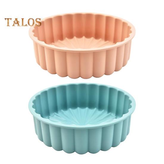 Silicone Cake Mold Flexible Large Round Breads Molds Oven Microwave Dishwasher Reusable Kitchen Bakeware for Baking Cake Breads Pies Tarts Jello