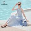 Xiangying Moonlight Pleated Sleeveless Dress