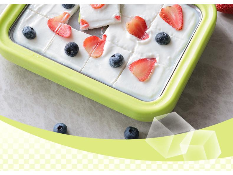 Máquina casera para hacer hielo frito y yogur: un regalo de verano compacto y sin enchufes para niños.