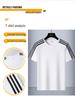 Women's Sporty Three-Piece Set: M-8XL Crew Neck, Short Sleeve with Shorts, Casual Running Attire with Three Stripes for Summer.