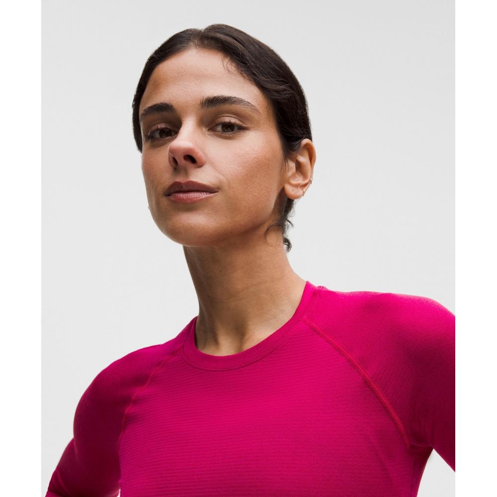 Lululemon Swiftly Tech Cropped Long Sleeve Shirt 2.0 Berry Rumble Berry Rumble