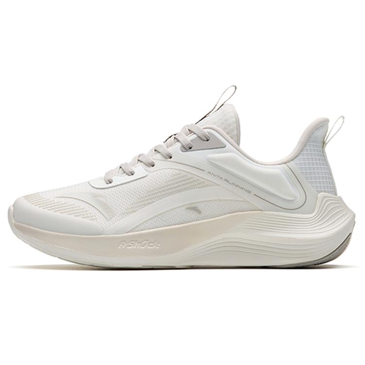New Anta DuCi1 Cushioned Anti Slip Wear Resistant Breathable Lightweight Low Top Running Shoes Women's White Gray 122215580R-5