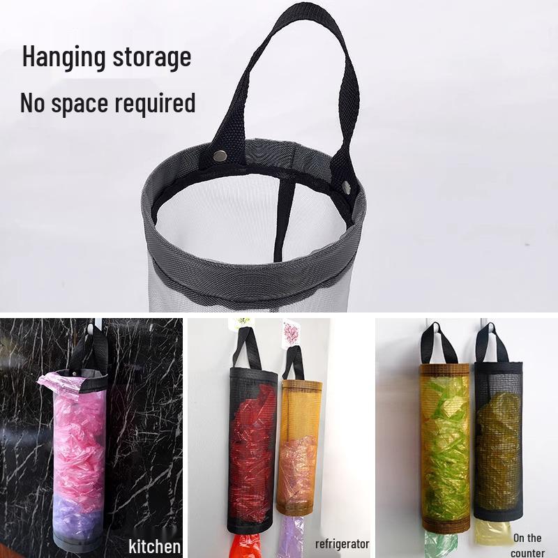 Wall-Mounted Kitchen Trash Bag Storage Rack