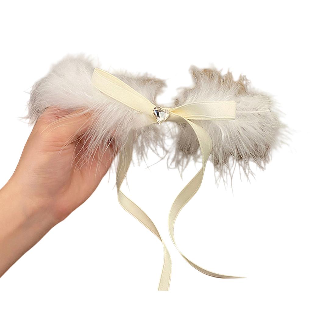 Wing Heart Hair Clip Bows Balletcore Sweet Bows Flat Clip Balletcore Hairpin Bows Elegant Hair Clip for Bunches