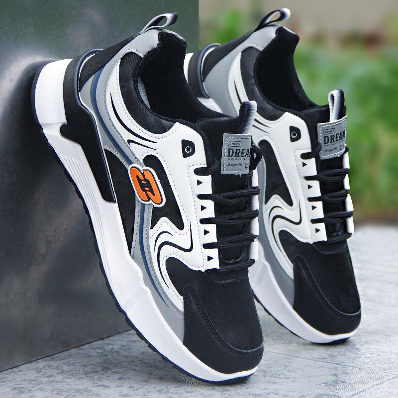 Autumn and winter cotton shoes velvet sports shoes dad shoes leather surface waterproof tide casual shoes keep warm