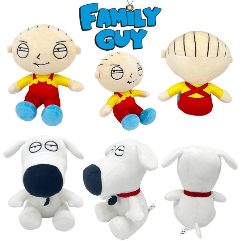 צעצוע קטיפה Family Guy חיה ממולאת מצוירת מצחיקה למעריצים 18*18 ס"מ קטיפה קצרה מילוי כותנת PP אריזת שקית רשת דמויות מצחיקות
