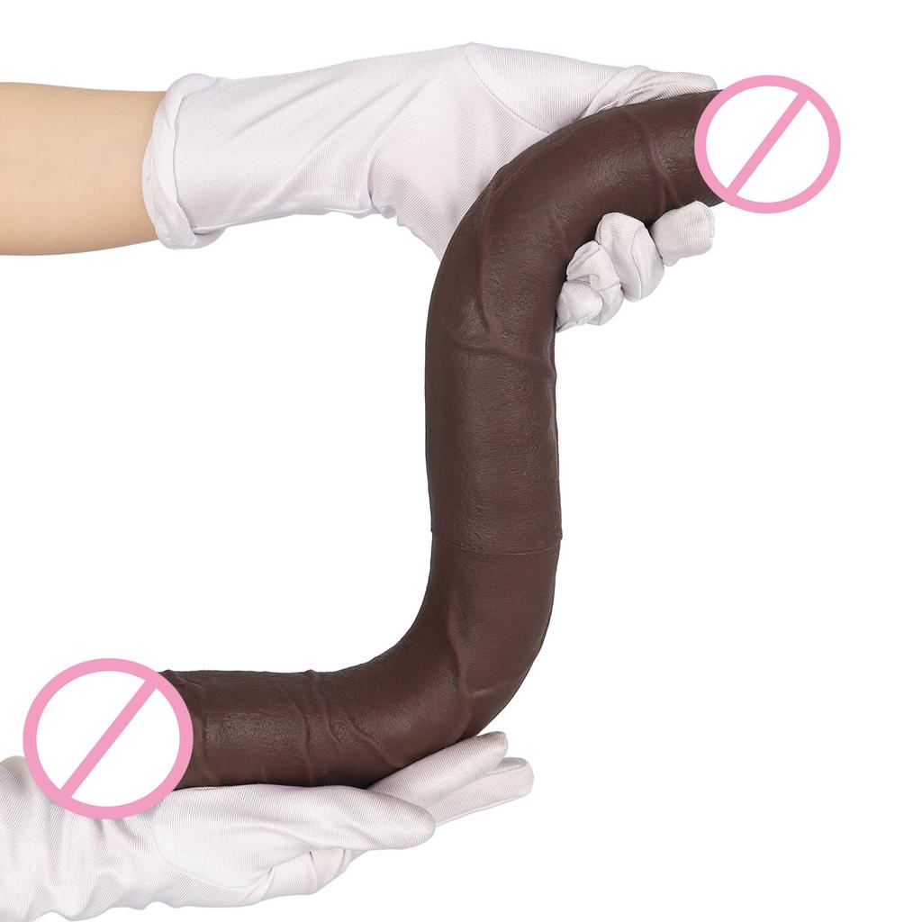 Huge Realistic Dildo Double Head Penis Super Soft Dildo U Shape Big Dick Vagina G-Spot Stimulation Masturbator Waterproof Sex Toys for Women Men Gay