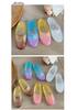 Women's Summer Crystal Toe Cover Non-Slip Jelly Flat Sandals for Outdoors and Home