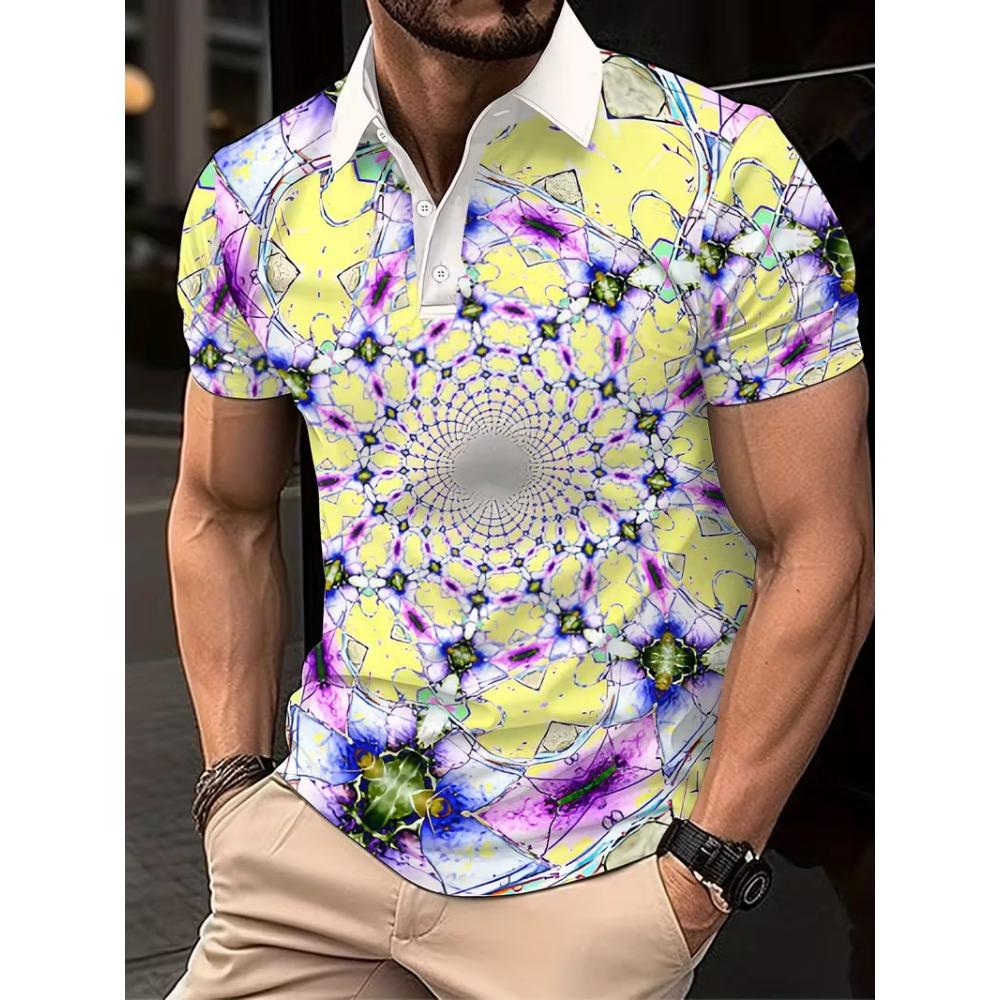 Men s buttoned casual summer short sleeved polo shirt S