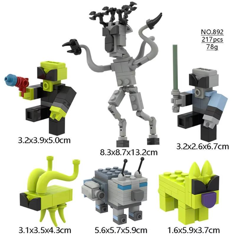 99 Nächte im Wald – Bausteine, Horrorspiel, Waldmonster, Tiere, Figuren zum Zusammenbauen, Sammelfiguren, Schreibtischdekoration, Geschenk