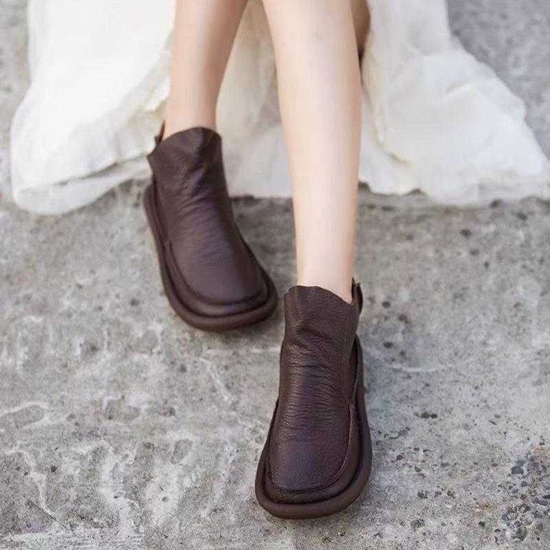 

Platform Martin boots women s new autumn and winter British short boots fashionable retro rear zipper women s boots 41