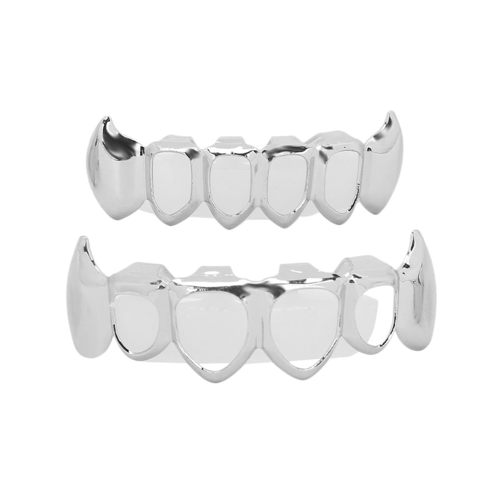 Hollow Plating Teeth Brace Fashionable Metal Teeth Decoration Jewelry for Party