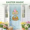 Colorful Easter Door Hanger Paper Bunny Egg Decor Easter Welcome Sign  Party Decoration
