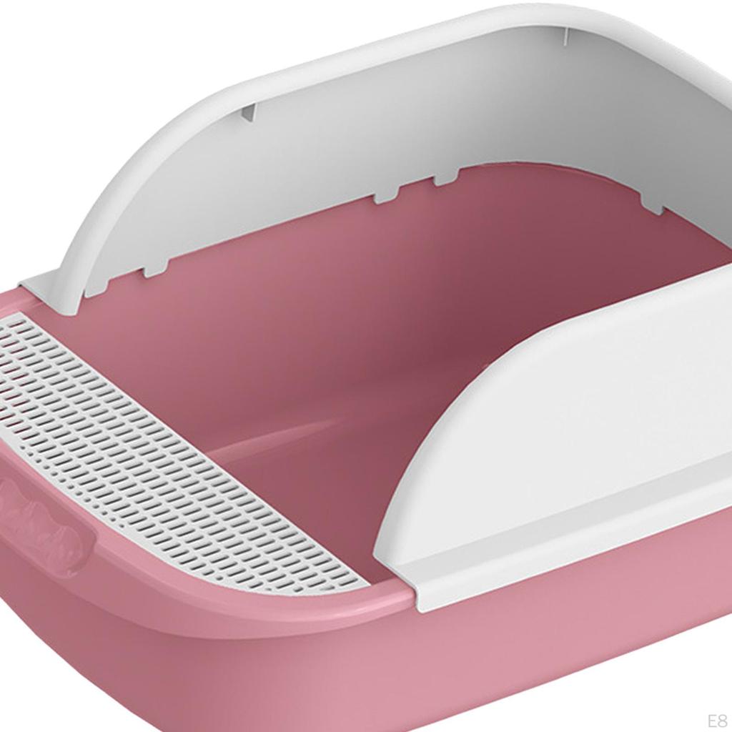 Cat Toilet Sand Box Litter Tray Semi Enclosed Easy Clean Anti Splashing for Travel Supplies