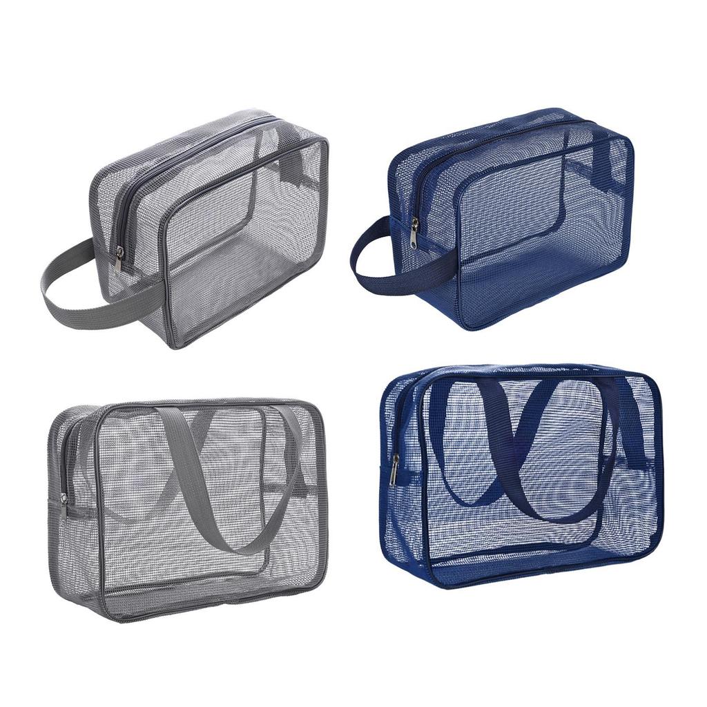 Mesh Toiletry Bag Portable Travel with Handle Storage Bag Shower Essentials Makeup Bag Bath Bag Gym Bag for Guys Women Men Girls