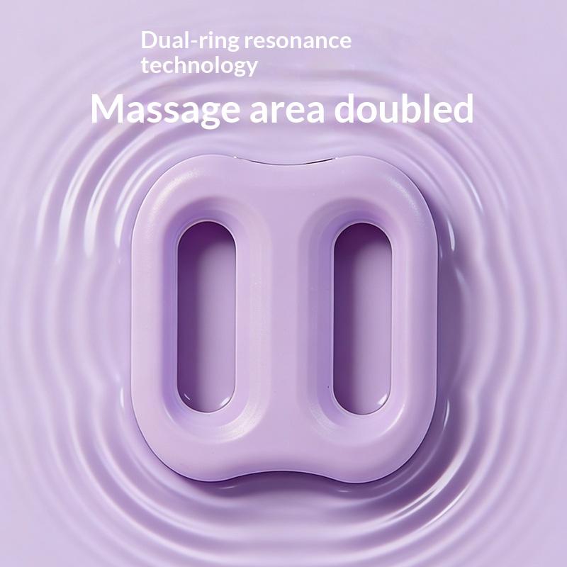 1 Set Muscle Relief And Relaxation Portable Vibration Dual Ring Fascia Massager With Belt Fat Loss Body Slimming