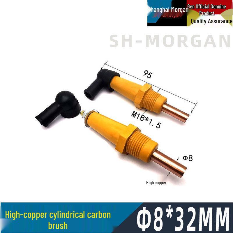 Cylindrical Clutch Carbon Brush Copper Round Screw Rod 6x38 8x30/40